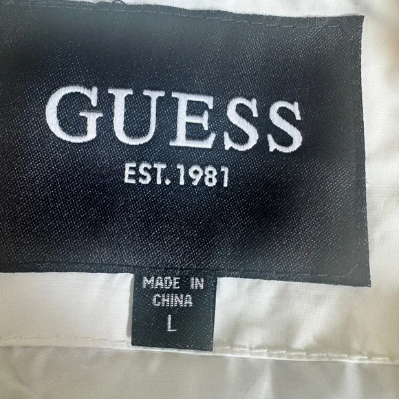 Guess White Jacket with Black Trim - Picture 5 of 12